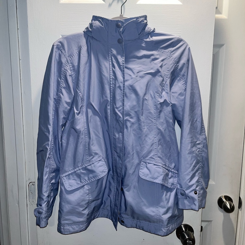 L.L.Bean Women’s Hooded Waterproof Rain Jacket Lavender XS Lightweight Coat